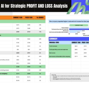 Profit & Loss Statement Sheet